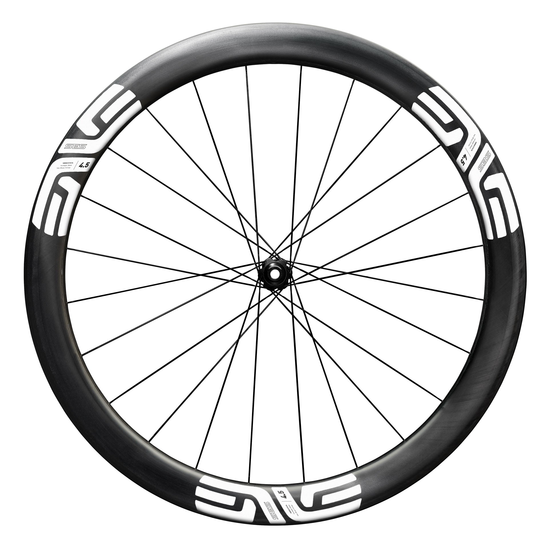 ENVE Composites SES 4.5 Front 700c12x100 CL Black/White-Goodwynn'sGoodwynn's