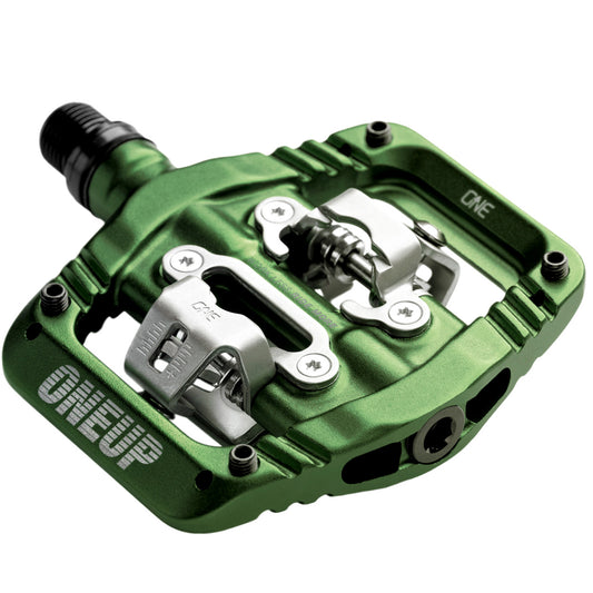 OneUp Components Clip Pedals CrMo Dark Green-Goodwynn's