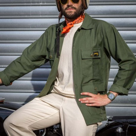 4-POCKET JACKET (OLIVE SATEEN) 1901J-Goodwynn's