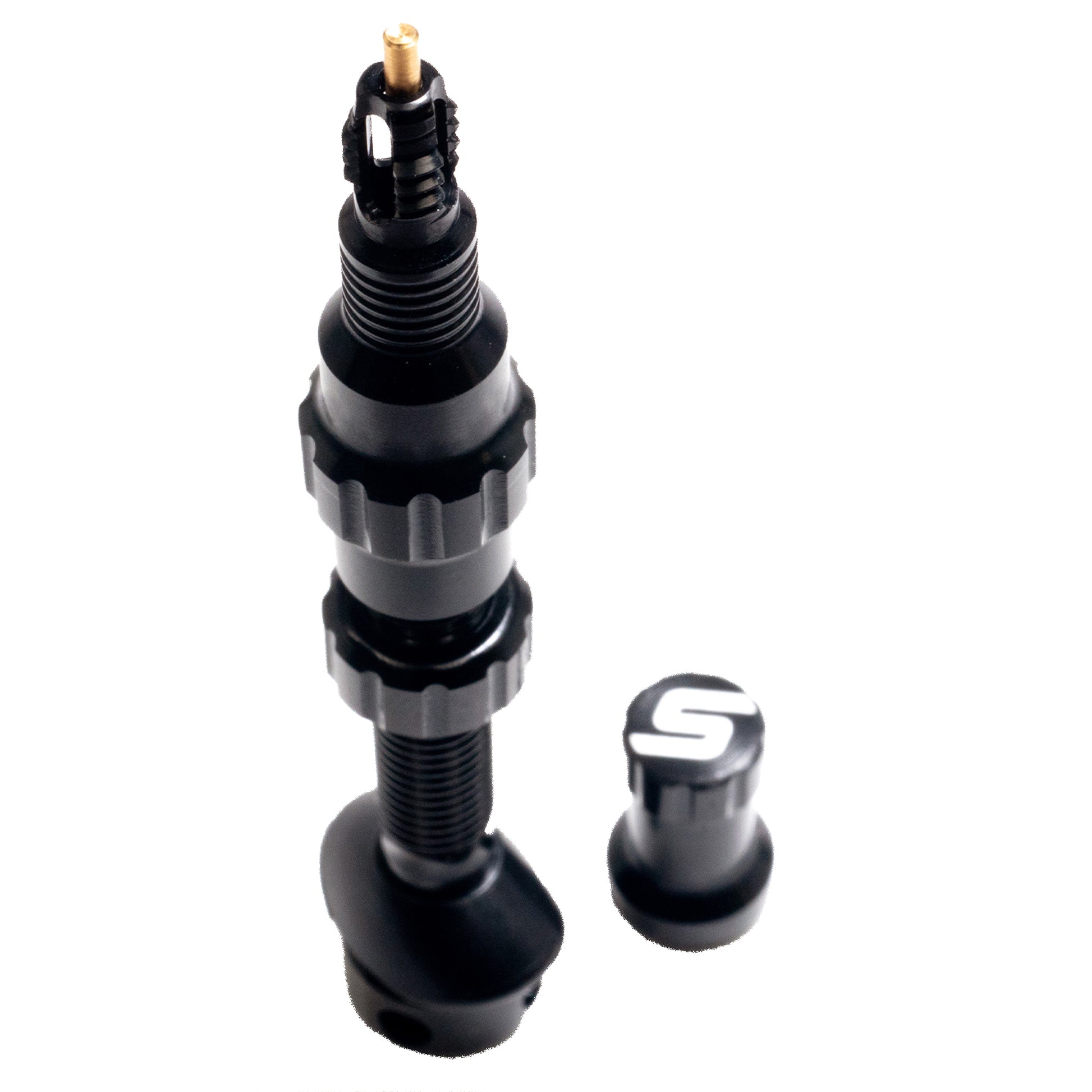 Stans Tubeless Exo-Core Valve Stems - Alloy Extra Tall Black Pair-Goodwynn'sGoodwynn's