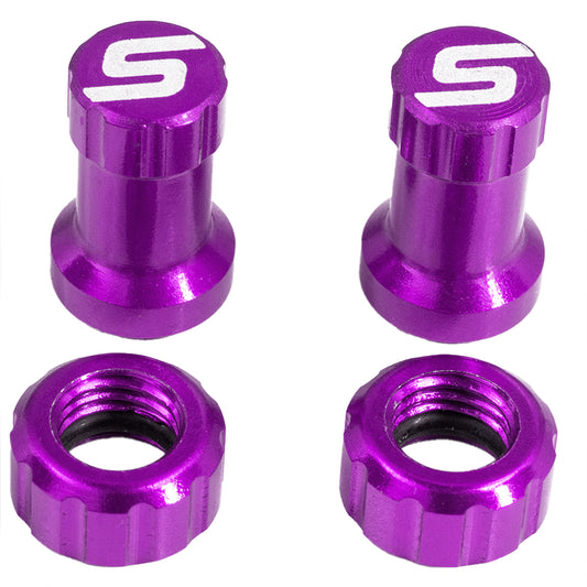 Stans Tubeless Valve Stem Cap Color Kit - Purple Pair-Goodwynn's
