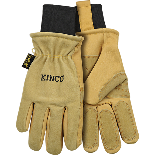 Kinco's LINED HEAVY-DUTY PREMIUM GRAIN & SUEDE PIGSKIN SKI GLOVE WITH OMNI-CUFF™