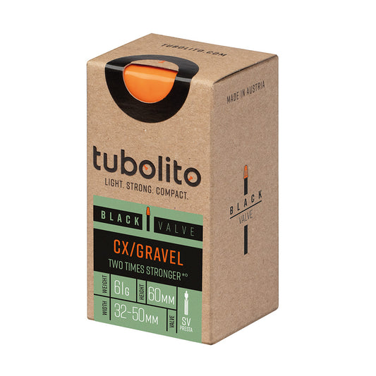 Tubolito Tubo CX/Gravel All Tube - 700 x 32-50mm 60mm Presta Valve Black-Goodwynn's
