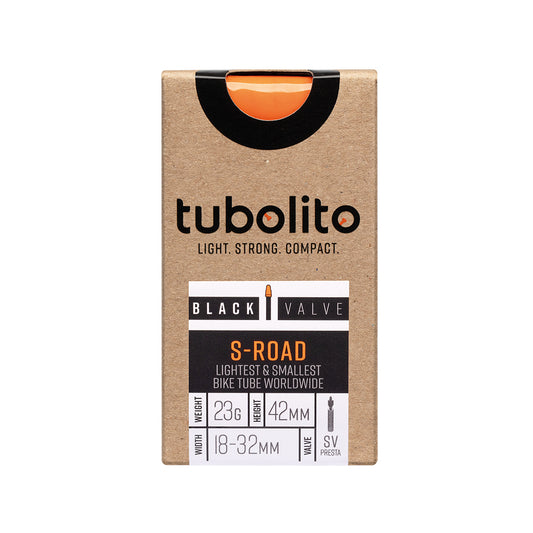 Tubolito S-Tubo Road Tube - 700 x 18-32mm 42mm Presta Valve Black-Goodwynn's