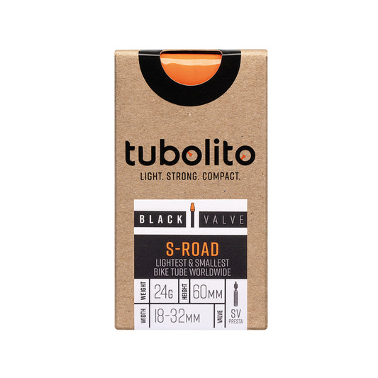 Tubolito S-Tubo Road Tube - 700 x 18-32mm 60mm Presta Valve Black-Goodwynn's