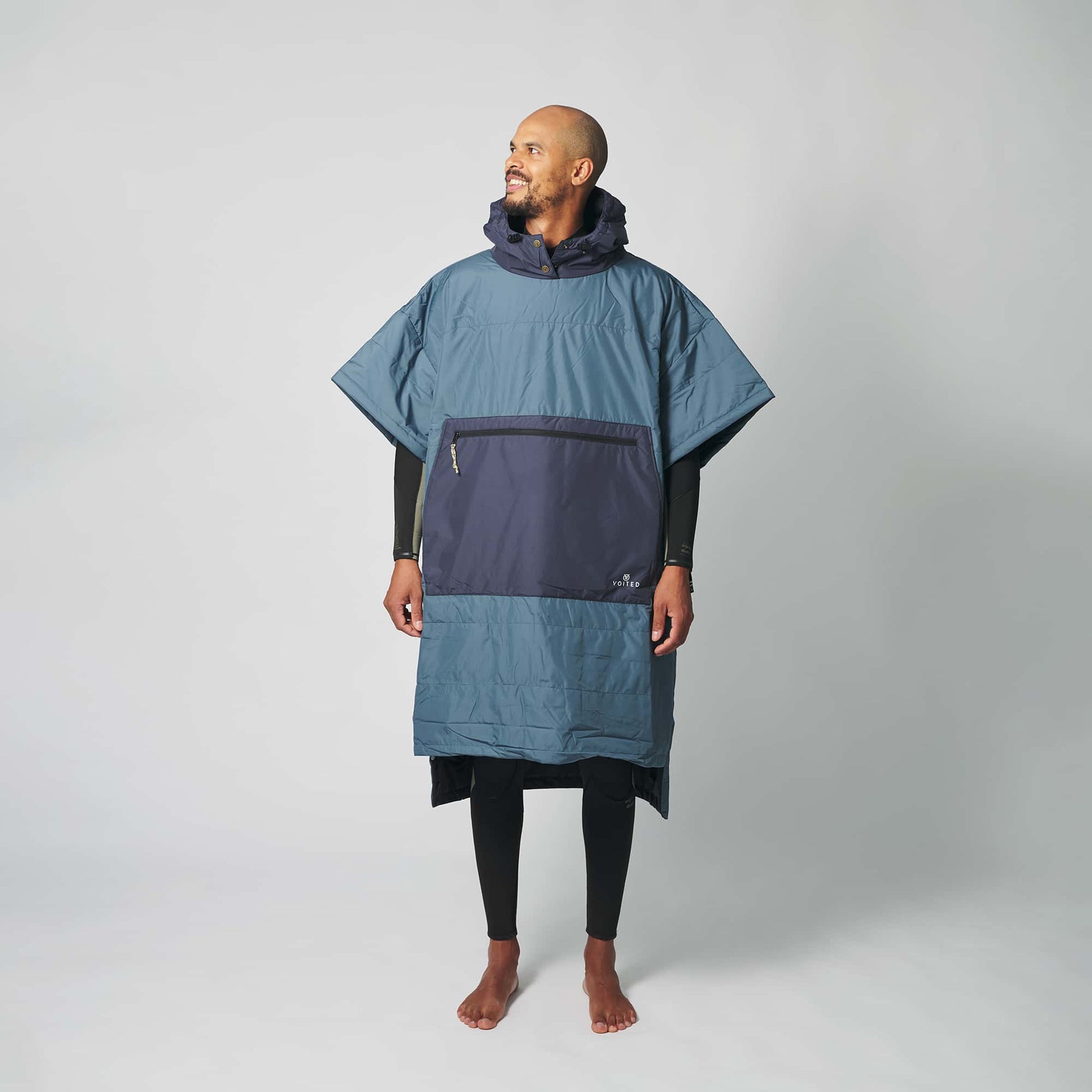 VOITED 2nd Edition Outdoor Poncho for Surfing, Camping, Vanlife & Wild Swimming - Marsh Grey / Graphite-Goodwynn'sGoodwynn's