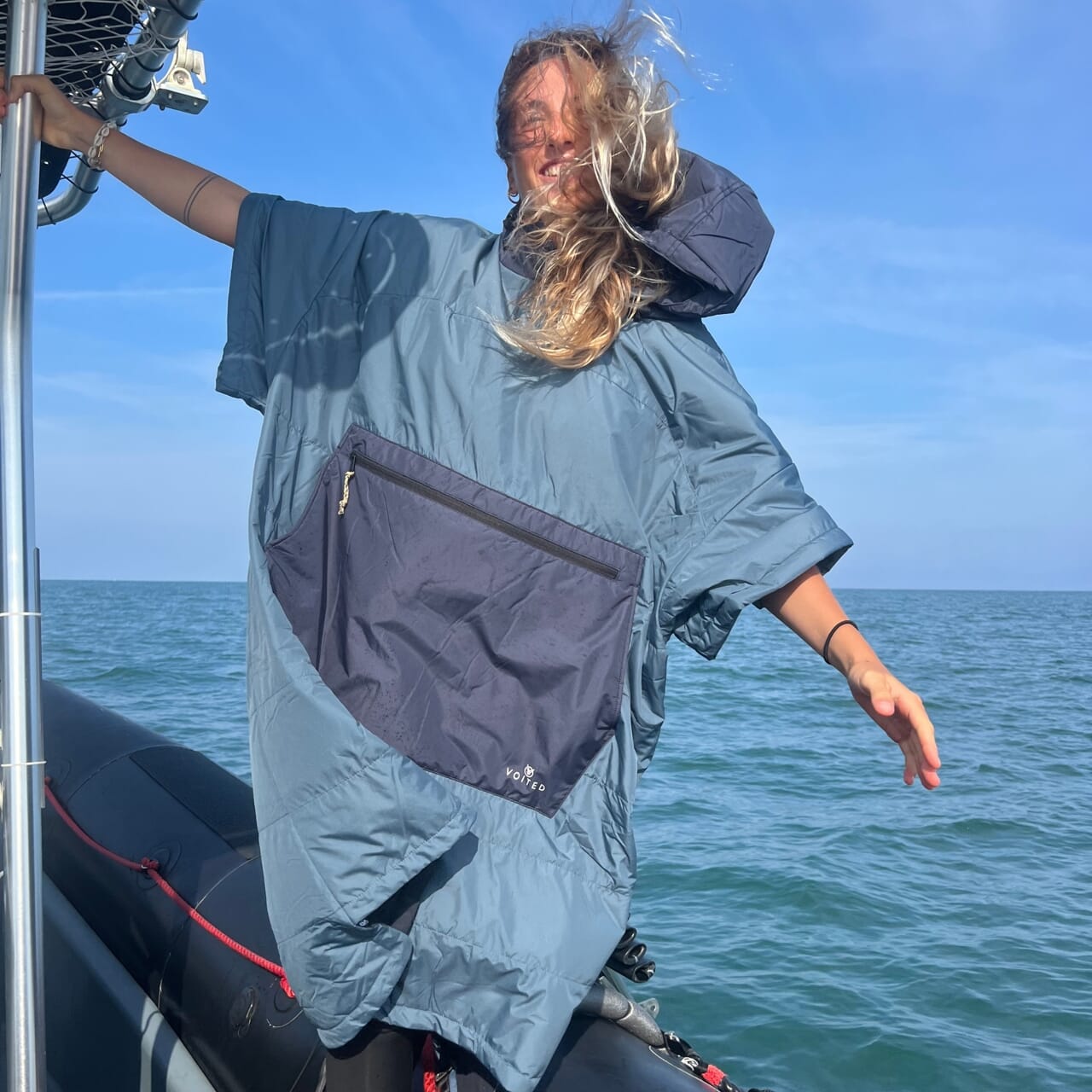VOITED 2nd Edition Outdoor Poncho for Surfing, Camping, Vanlife & Wild Swimming - Marsh Grey / Graphite-Goodwynn'sGoodwynn's