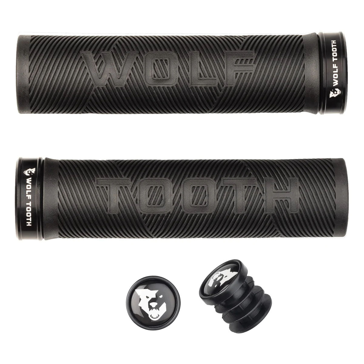 Wolf Tooth Components Echo Lock-On Grip Set Black/Black-Goodwynn'sGoodwynn's