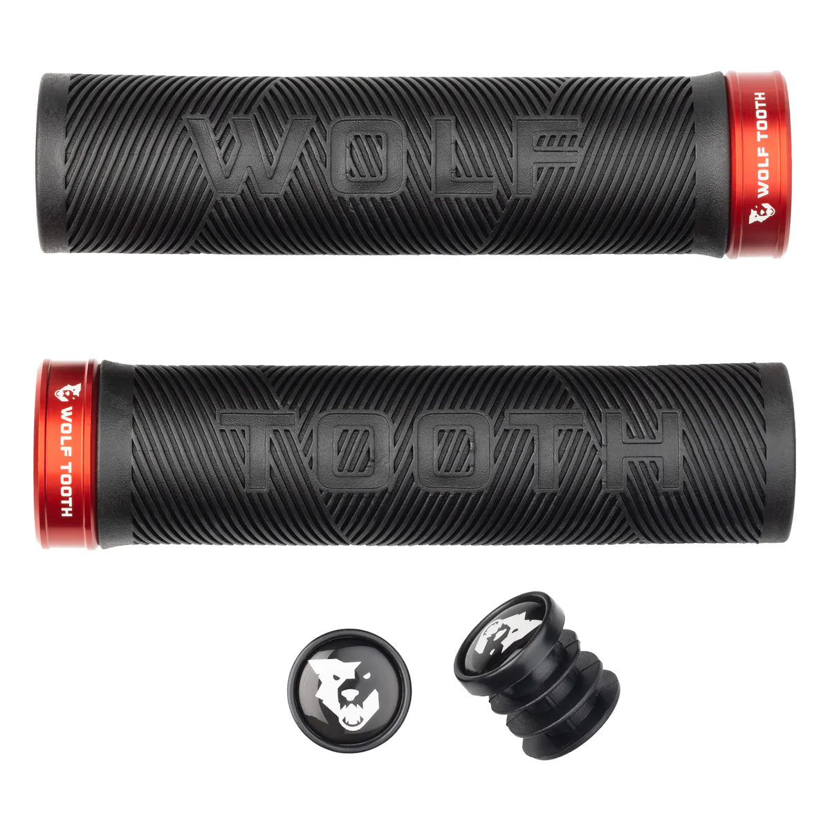 Wolf Tooth Components Echo Lock-On Grip Set Black/Red-Goodwynn'sGoodwynn's
