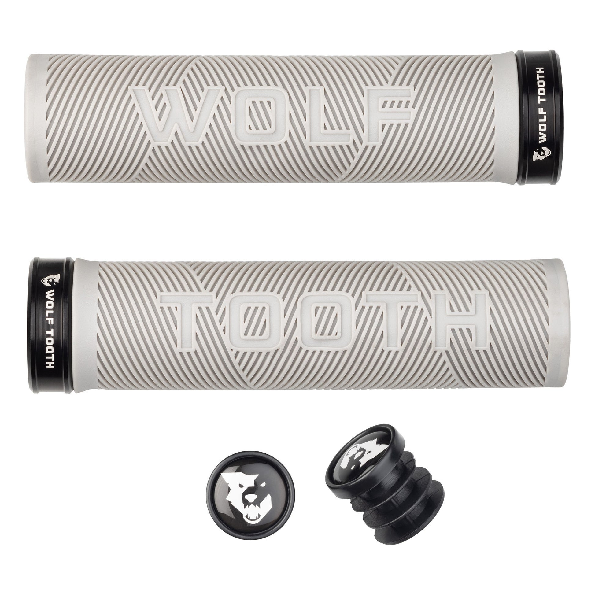 Wolf Tooth Components Echo Lock-On Grip Set Gray/Black-Goodwynn'sGoodwynn's