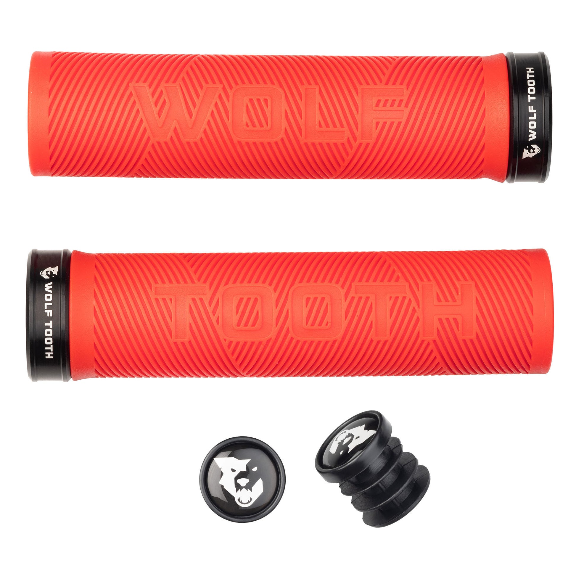 Wolf Tooth Components Echo Lock-On Grip Set Red/Black-Goodwynn'sGoodwynn's