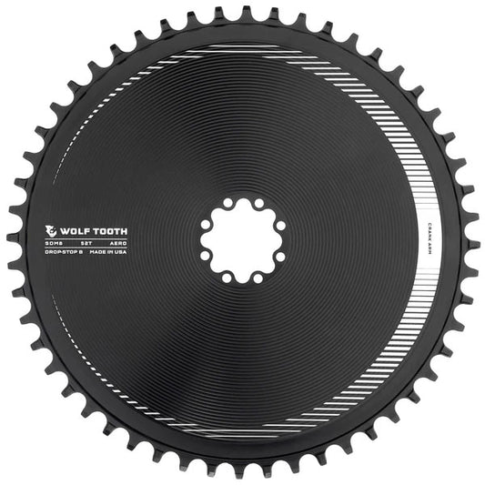 Wolf Tooth Components Aero Chainring 8-Bolt Drop-Stop B 52T Blk-Goodwynn's