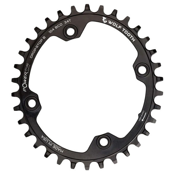 Wolf Tooth Components Elliptical 104BCD Chainring 32T DropStop B Black-Goodwynn'sGoodwynn's