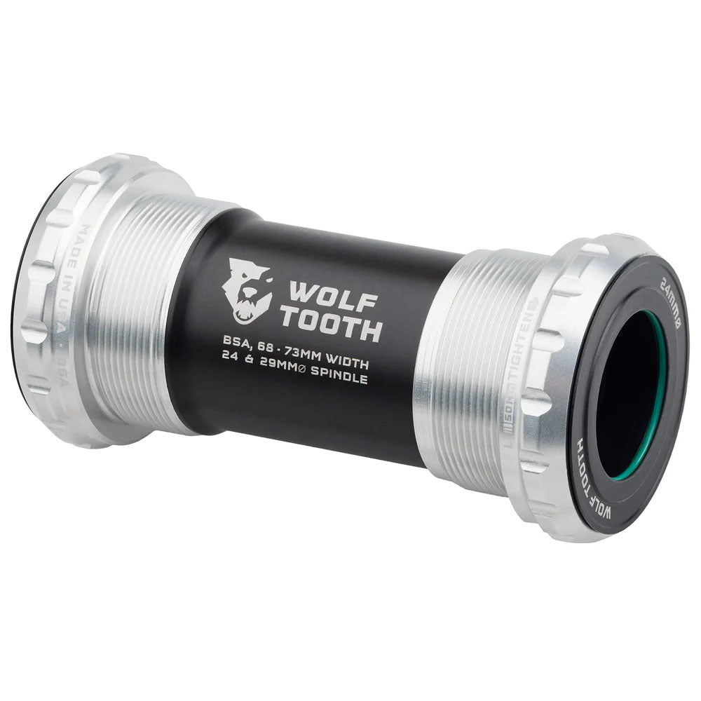 Wolf Tooth Bottom Bracket - English BSA 68/73mm For 24mm Spindle Raw Silver-Goodwynn'sGoodwynn's