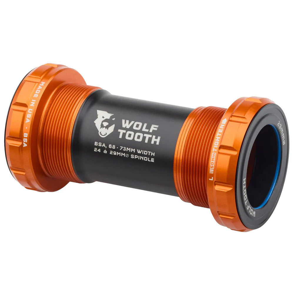 Wolf Tooth Bottom Bracket - English (BSA) 68/73mm For 29mm Spindle Orange-Goodwynn'sGoodwynn's