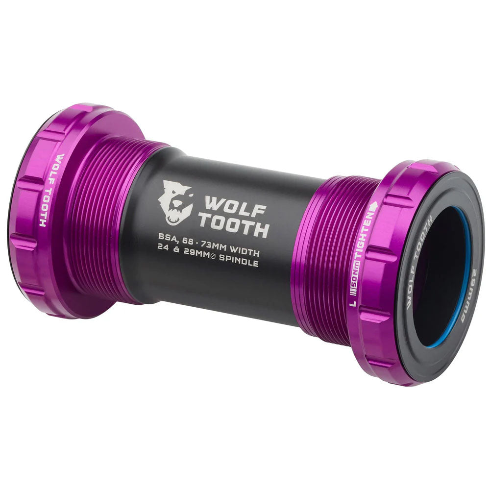 Wolf Tooth Bottom Bracket - English BSA 68/73mm For 29mm Spindle Ultraviolet Purple-Goodwynn'sGoodwynn's