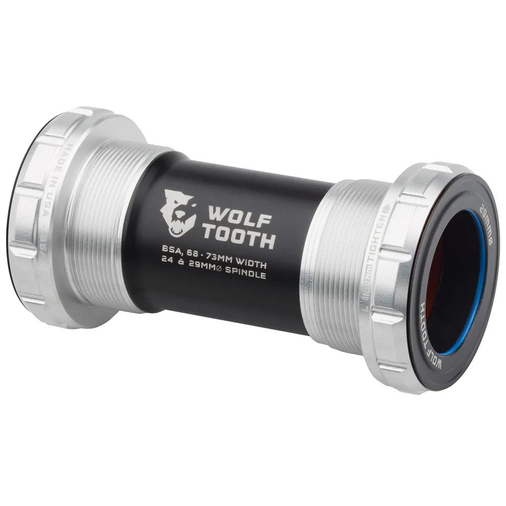Wolf Tooth Bottom Bracket - English BSA 68/73mm For 29mm Spindle Raw Silver-Goodwynn'sGoodwynn's