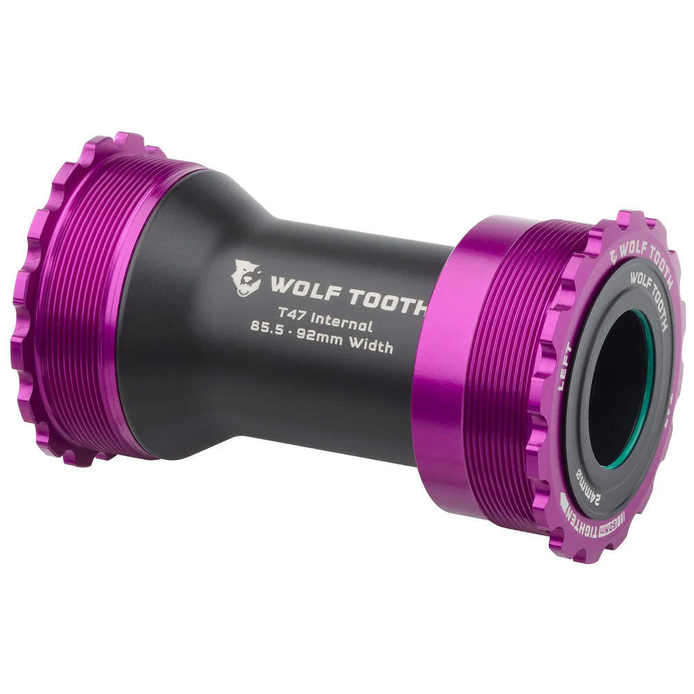 Wolf Tooth Bottom Bracket - T47 Inboard 85.5/92mm For 24mm Spindle Ultraviolet Purple-Goodwynn'sGoodwynn's