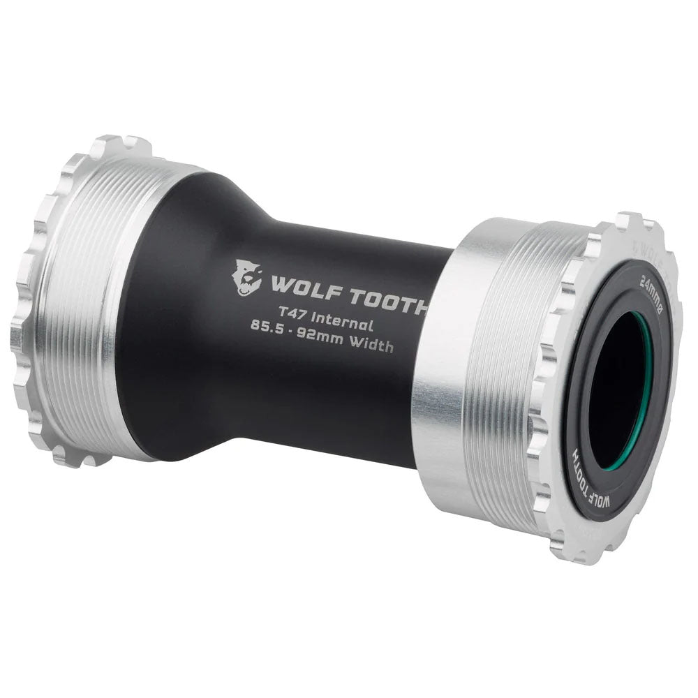 Wolf Tooth Bottom Bracket - T47 Inboard 85.5/92mm For 24mm Spindle Raw Silver-Goodwynn'sGoodwynn's