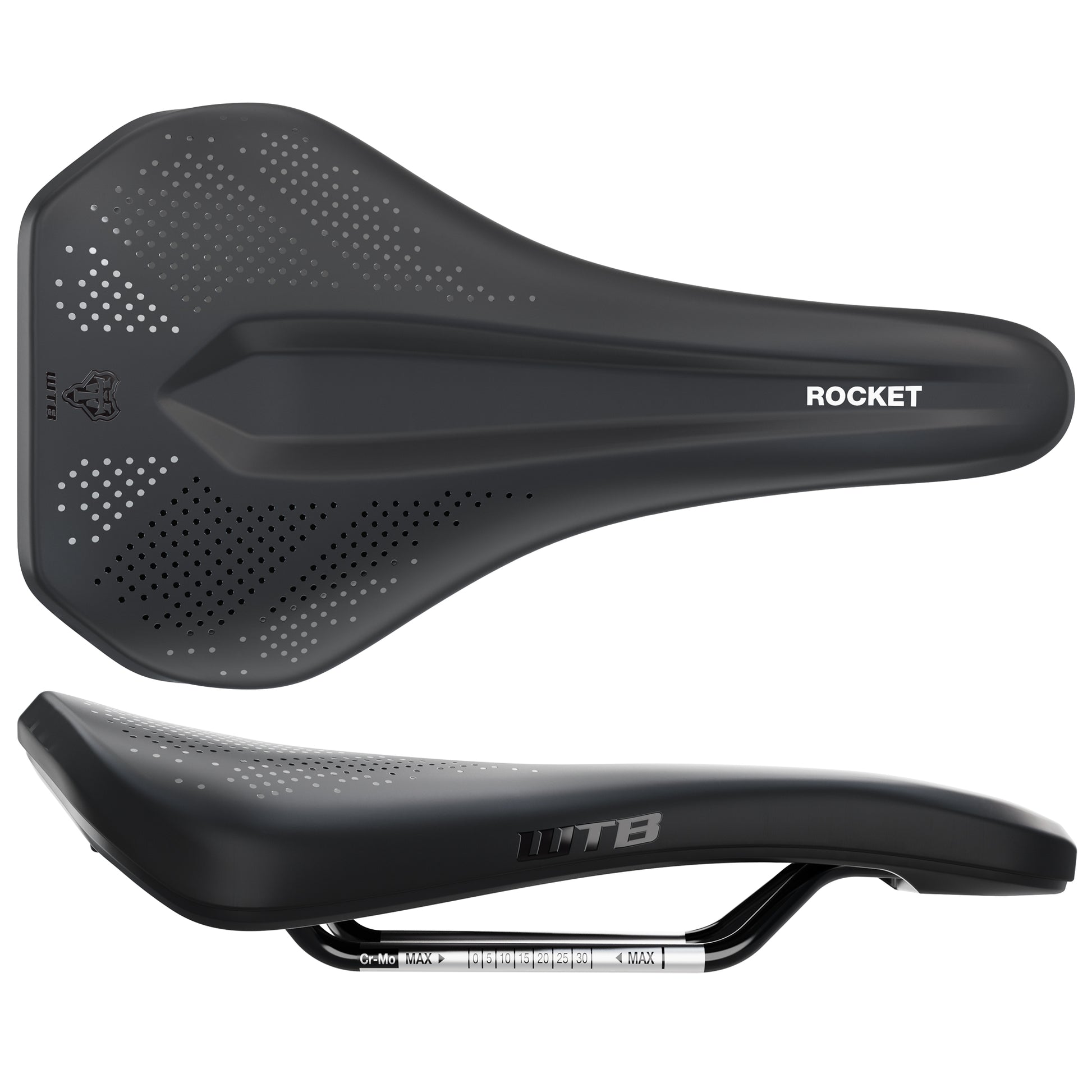WTB Rocket Saddle - Chromoly Black Medium Fusion Form-Goodwynn'sGoodwynn's