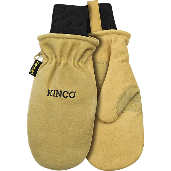 Kinco's LINED HEAVY-DUTY PREMIUM GRAIN & SUEDE PIGSKIN SKI MITT WITH OMNI-CUFF™-Goodwynn'sGoodwynn's