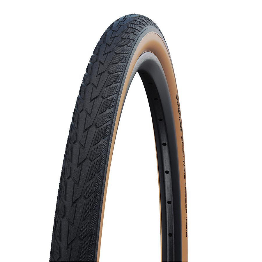 Schwalbe Road Cruiser Mountain Tire 27x1-1/4 Wire GreenCompound K-Guard 50TPI Black-Goodwynn'sGoodwynn's