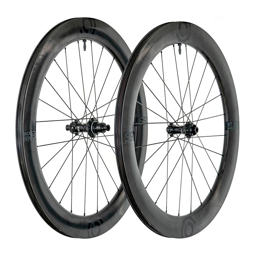 Industry Nine Solix SL i9 65 Wheel Front and Rear 700C / 622 Holes: F: 24 R: 24 F: 12mm R: 12mm F: 100 R: 142 Disc Center Lock Shimano Road 11 Set-Goodwynn'sGoodwynn's