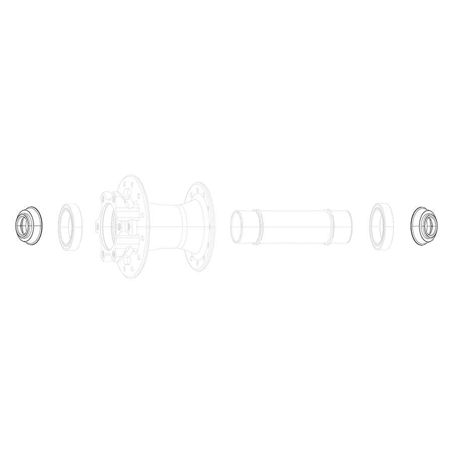 SRAM Conversion caps Front hub (12x100 (X0 900 Rise 60 Roam 30 Roam 40 Roam 60 Rail 40 Rise XX)-Goodwynn'sGoodwynn's