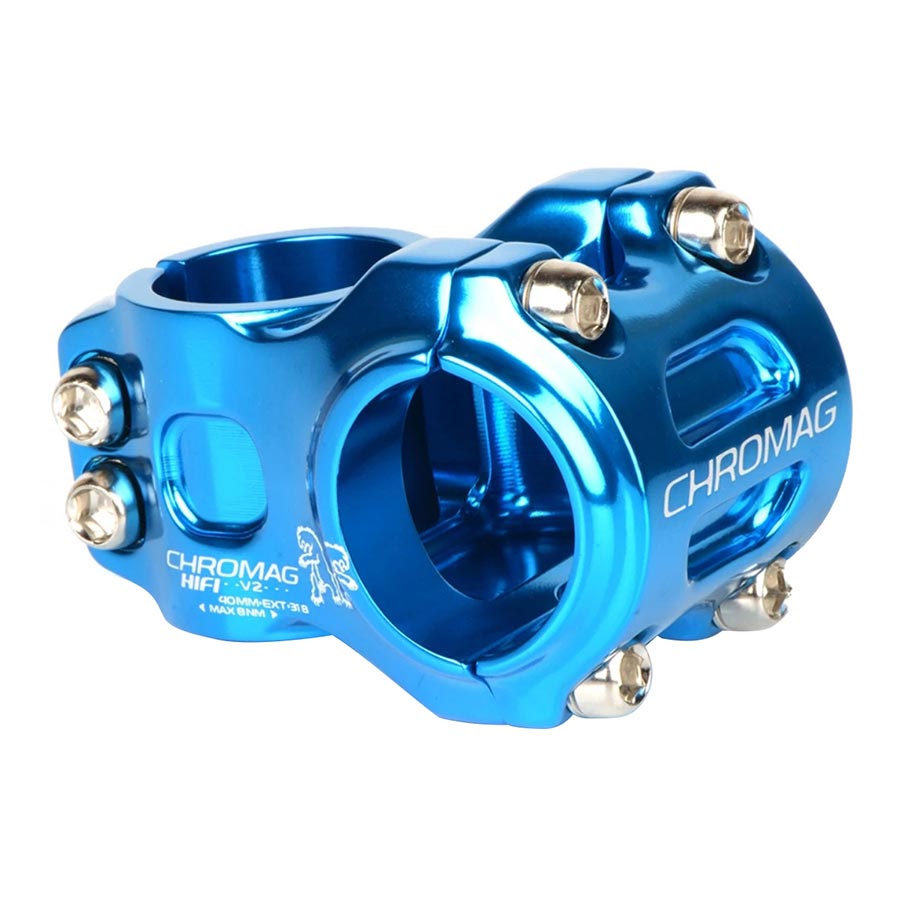 Chromag Hifi V2 Stem Diameter: 31.8mm Length: 40mm Steerer: 1-1/8 0° Blue-Goodwynn'sGoodwynn's
