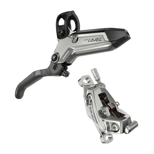 SRAM Level Ultimate Stealth Disc Brake Lever - Rear Post Mount 4-Piston Carbon Lever Titanium Hardware BLK/Silver C1-Goodwynn's