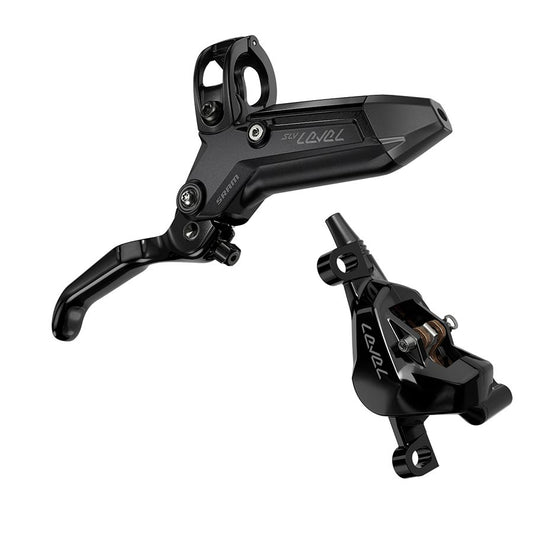 SRAM Level Silver Stealth Disc Brake Lever - Rear Post Mount 2-Piston Aluminum Lever SS Hardware BLK C1-Goodwynn's
