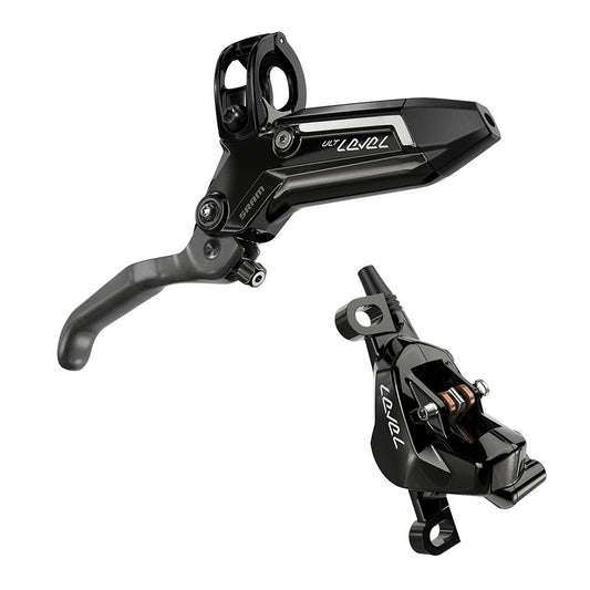 SRAM Level Silver Stealth Disc Brake Lever - Rear Post Mount 4-Piston Aluminum Lever SS Hardware BLK C1-Goodwynn's