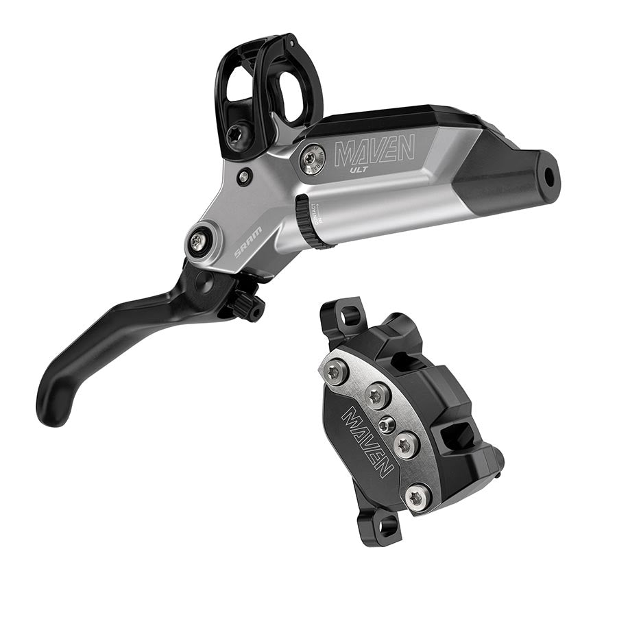 SRAM Maven Ultimate Stealth Disc Brake Lever - Rear Post Mount 4-Piston Aluminum Lever Titanium Hardware BLK/Silver A1-Goodwynn&#39;sGoodwynn&#39;s