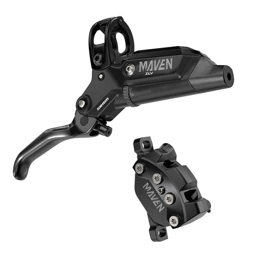 SRAM Maven Silver Disc Brake Lever - Rear Post Mount 4-Piston Aluminum Lever SS Hardware BLK A1-Goodwynn's