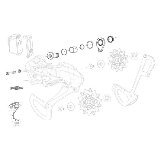 SRAM X01 Eagle AXS Bolt and Screw Kit B-Bolt/Washer B-Screw and Limit Screws Kit-Goodwynn's