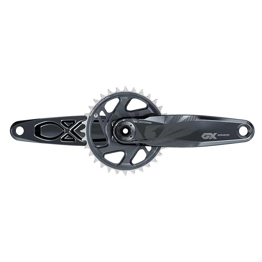 SRAM GX Eagle DUB C1 Crankset Speed: 11/12 Spindle: 28.99mm BCD: Direct Mount 30 DUB 165mm Black Fat Bike 4"-Goodwynn'sGoodwynn's