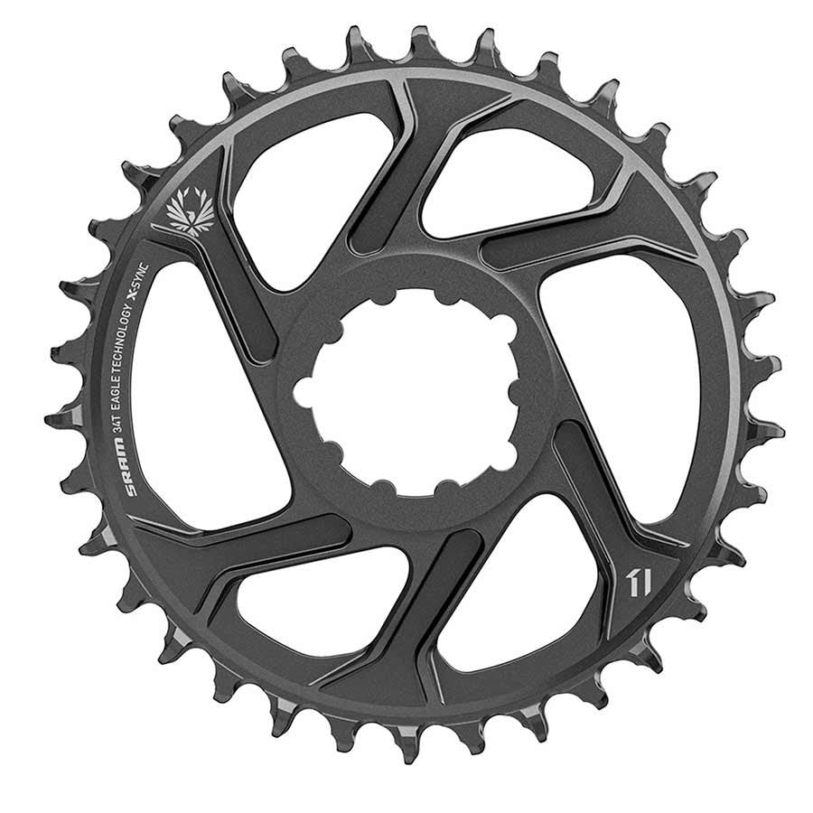 SRAM X-Sync 2 Eagle SL Direct Mount Chainring 34T 6mm Offset BLK Gray Logo