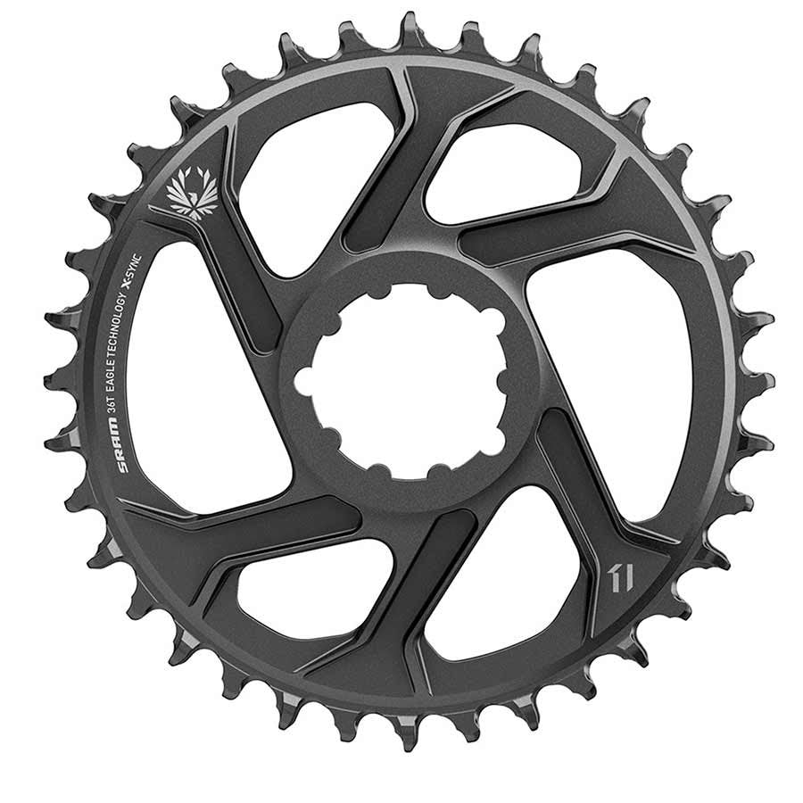 SRAM X-Sync 2 Eagle SL Direct Mount Chainring 36T 6mm Offset BLK Gray Logo-Goodwynn'sGoodwynn's