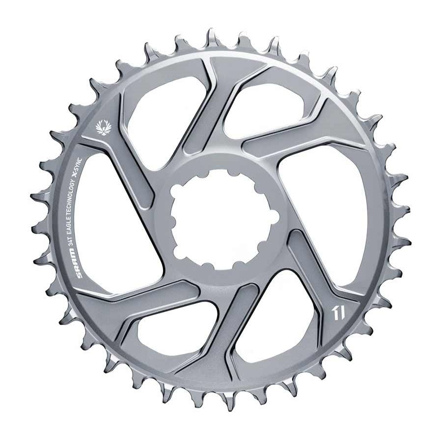 SRAM X-SYNC 2 X01 Eagle Polar Grey Chainring Teeth: 36 Speed: 12 BCD: Direct Mount Single Alloy Offset 6mm Grey-Goodwynn'sGoodwynn's