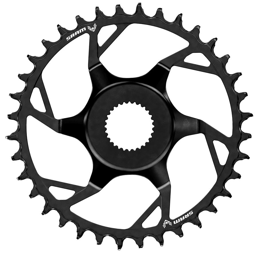 SRAM Eagle T-Type E-MTB Bosch Chainring Teeth: 36 Speed: 12 BCD: Direct Mount Aluminum Black-Goodwynn'sGoodwynn's