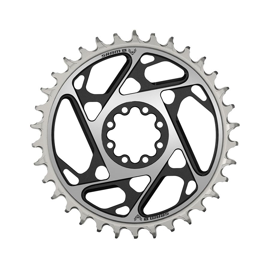 SRAM XX SL Eagle T-Type Direct Mount Chainring - 34t 12-Speed 8-Bolt Direct Mount 0mm Offset Aluminum BLK/Silver D1-Goodwynn'sGoodwynn's