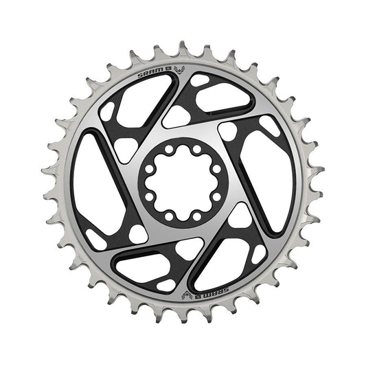 SRAM XX SL Eagle T-Type Direct Mount Chainring - 34t 12-Speed 8-Bolt Direct Mount 0mm Offset Aluminum BLK/Silver D1-Goodwynn's