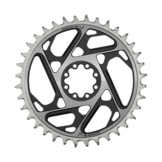 SRAM XX SL Eagle T-Type Direct Mount Chainring - 36t 12-Speed 8-Bolt Direct Mount 0mm Offset Aluminum BLK/Silver D1-Goodwynn's