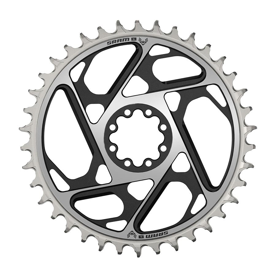 SRAM XX SL Eagle T-Type Direct Mount Chainring - 38t 12-Speed 8-Bolt Direct Mount 0mm Offset Aluminum BLK/Silver D1-Goodwynn'sGoodwynn's
