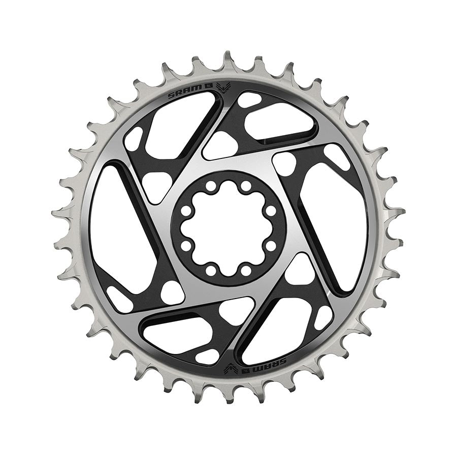 SRAM XX SL Eagle T-Type Direct Mount Chainring - 34t 12-Speed 8-Bolt Direct Mount 3mm Offset Aluminum BLK/Silver D1-Goodwynn'sGoodwynn's