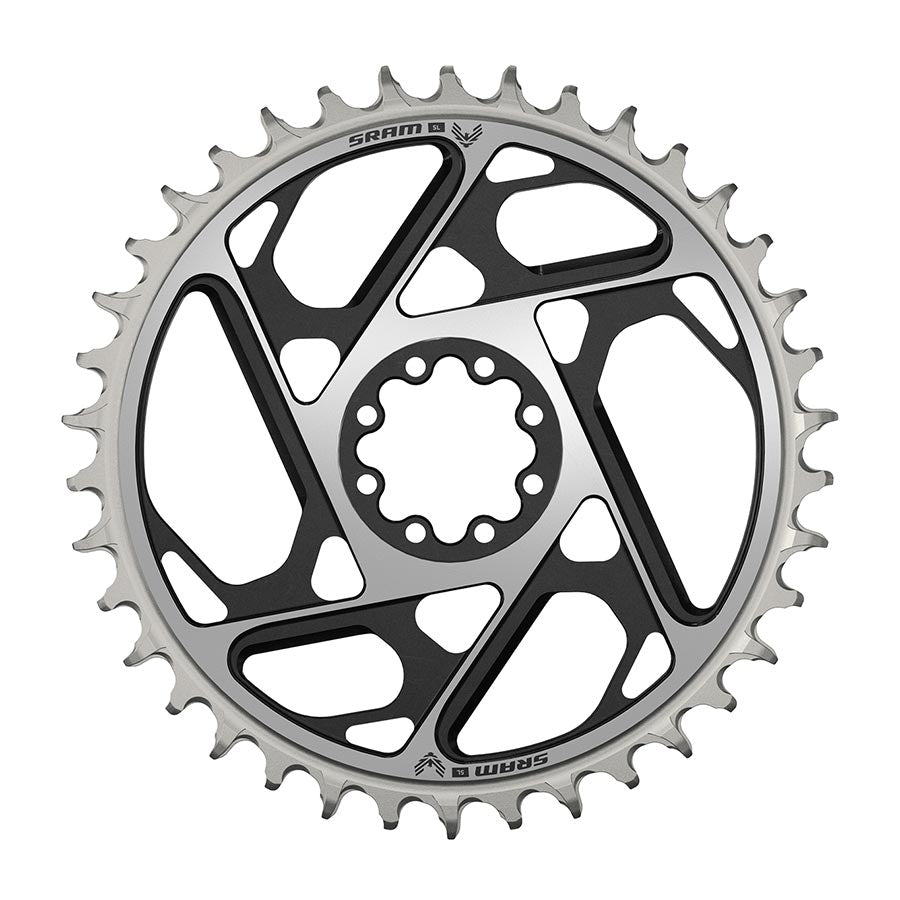 SRAM XX SL Eagle T-Type Direct Mount Chainring - 38t 12-Speed 8-Bolt Direct Mount 3mm Offset Aluminum BLK/Silver D1-Goodwynn'sGoodwynn's