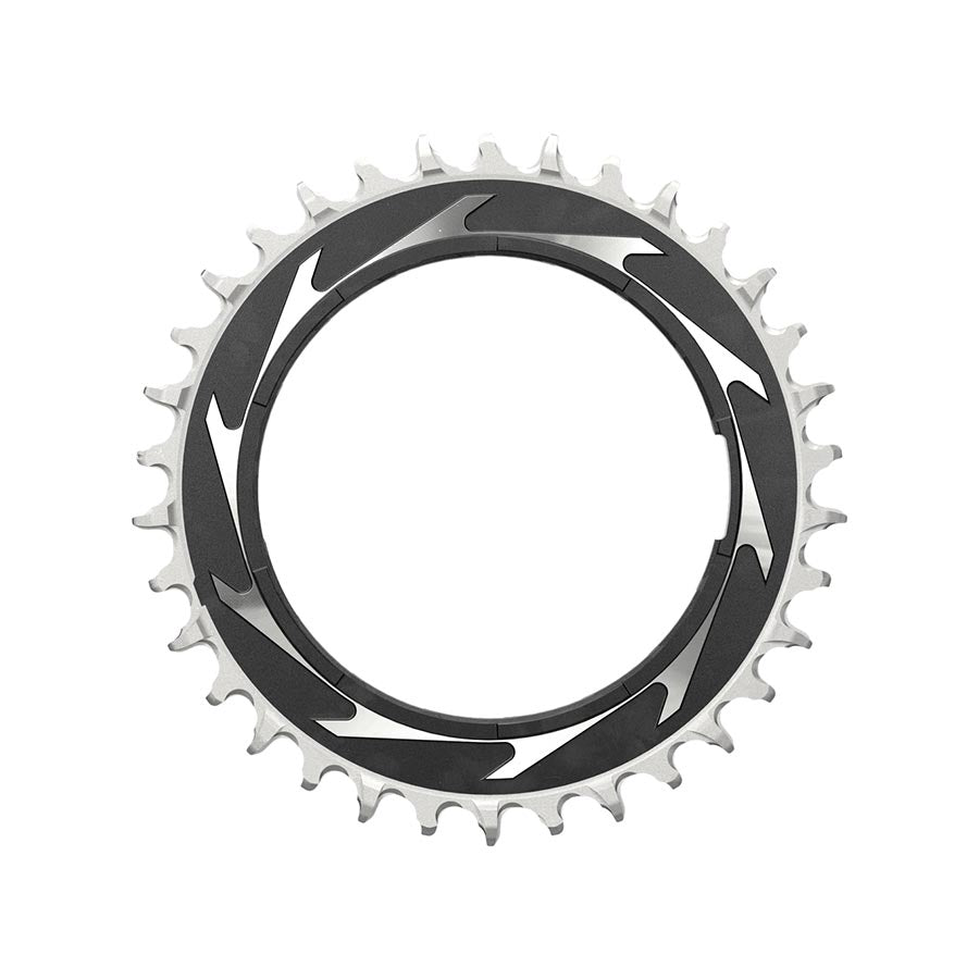 SRAM XX SL Eagle T-Type Thread Mount Chainring - 34t 12-Speed Thread Mount  For XX SL PM Spider 3mm Offset Aluminum BLK/Silver-Goodwynn'sGoodwynn's