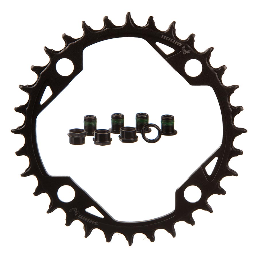 SRAM T-Type Light eMTB Chainring Teeth: 32 Speed: 12 BCD: 104 Bolts: 4 Aluminum Black-Goodwynn'sGoodwynn's