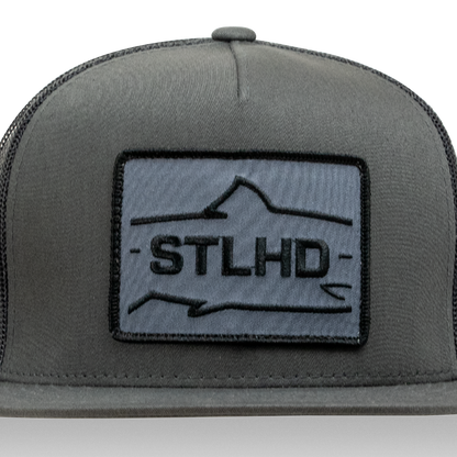 STLHD Ghost Flat Bill Trucker Grey/Charcoal