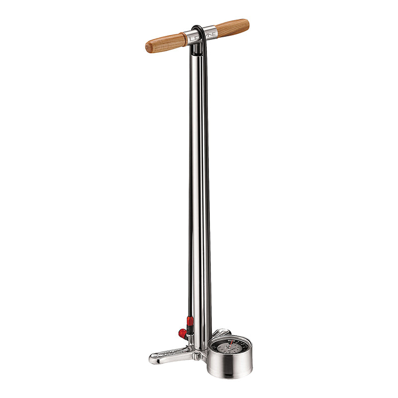 Lezyne Alloy Floor Drive Tall 3.5" Floor Pump ABS-1 Pro Chuck 220psi Silver-Goodwynn'sGoodwynn's